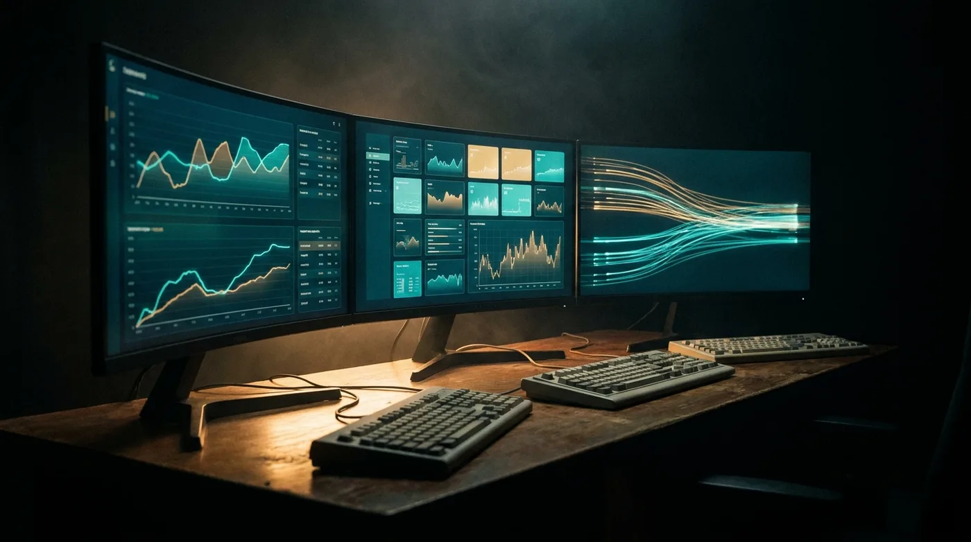 Arbeitsplatz mit den Auswertungen der Systemüberwachung